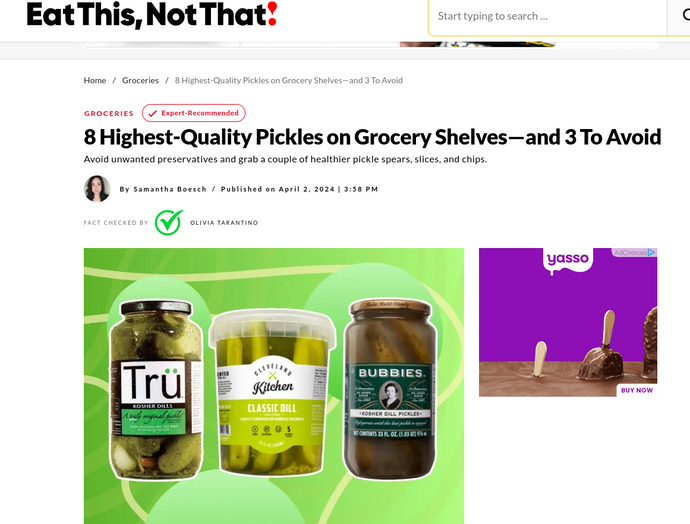 Foraged & Found Featured in Eat This, Not That's "8 Highest-Quality Pickles on Grocery Shelves"